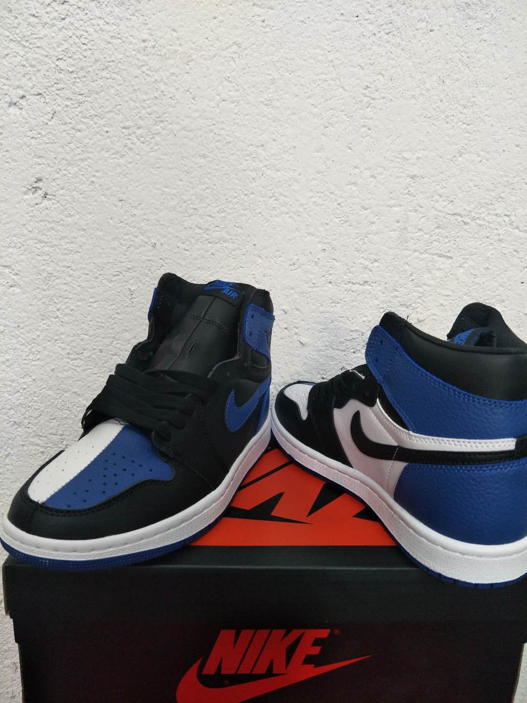 New Air Jordan 1 Clown Blue Black White Shoes - Click Image to Close